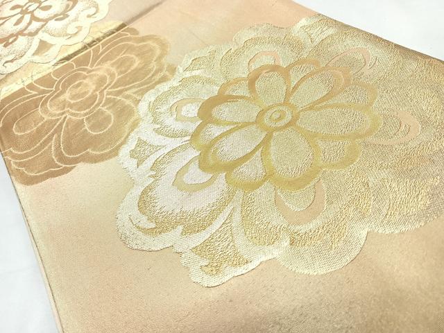 平和屋着物◎六通柄袋帯 舞花文 金糸 正絹 逸品 CABL1788nb