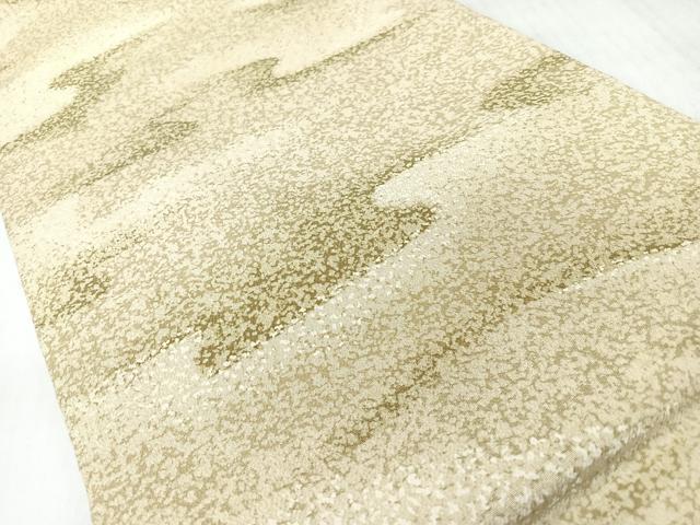 平和屋着物◎全通柄 九寸名古屋帯 霞文 鬼しぼ縮緬 正絹 逸品 CABL1922nb