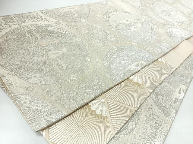 平和屋着物◎両面 六通柄袋帯 唐織 花繍錦 錦繍 銀糸 正絹 逸品 CABL1960nb
