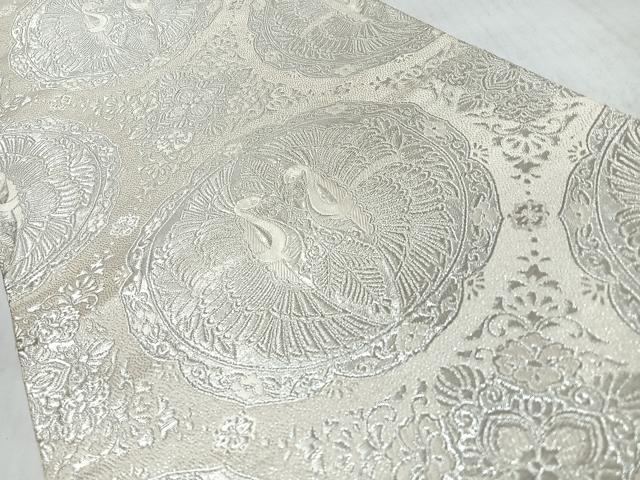 平和屋着物◎両面 六通柄袋帯 唐織 花繍錦 錦繍 銀糸 正絹 逸品 CABL1960nb