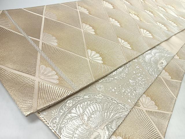 平和屋着物◎両面 六通柄袋帯 唐織 花繍錦 錦繍 銀糸 正絹 逸品 CABL1960nb