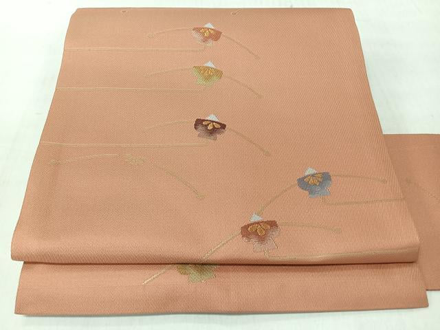 平和屋着物◎九寸名古屋帯 やじろべえ 金銀糸 正絹 逸品 CABL1981nb