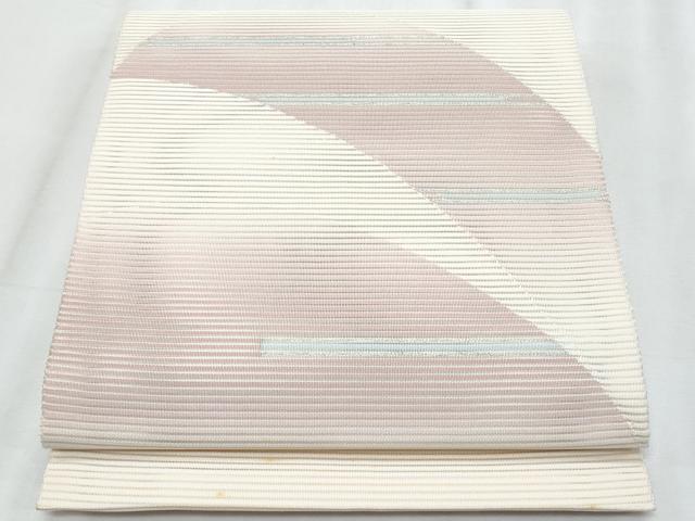 平和屋着物*夏物 八寸名古屋帯 絽綴れ 抽象文様 銀糸 正絹 逸品 CABL2002fb