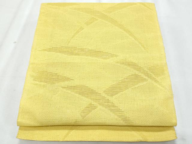平和屋着物*夏物 八寸名古屋帯 芝草文 淡黄色 逸品 CABL2007fb