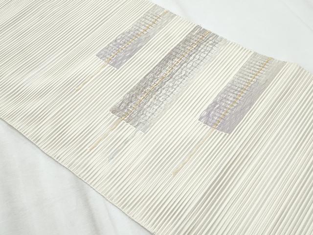 平和屋着物*夏物 八寸名古屋帯 絽綴れ 横段文 正絹 逸品 CABL2027fb