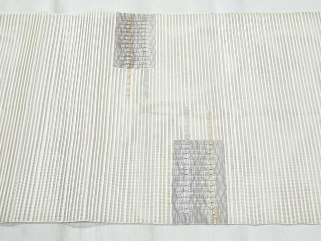 平和屋着物*夏物 八寸名古屋帯 絽綴れ 横段文 正絹 逸品 CABL2027fb