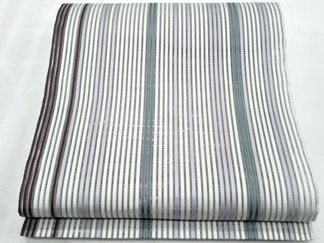 平和屋着物*夏物 八寸名古屋帯 縞 正絹 逸品 CABL2030fb