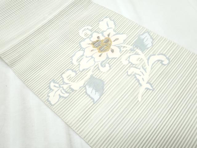 平和屋着物*夏物 八寸名古屋帯 絽綴れ 枝花文 金銀糸 正絹 逸品 CABL2064fb