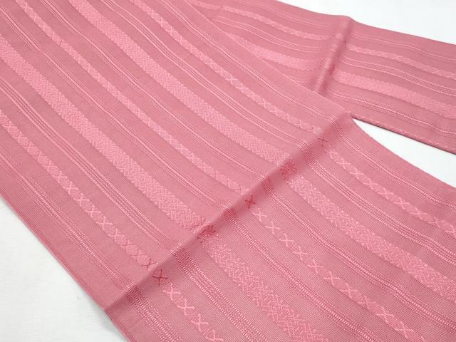 平和屋着物*夏物 博多織 八寸名古屋帯 紗献上 甚三紅色 CABL2078fb