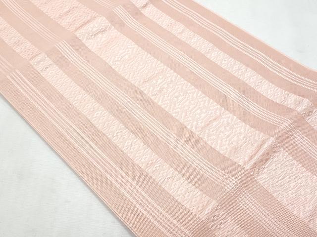 平和屋着物*夏物 本場筑前博多織 八寸名古屋帯 紗献上 水柿色 正絹 逸品 CABL2080fb