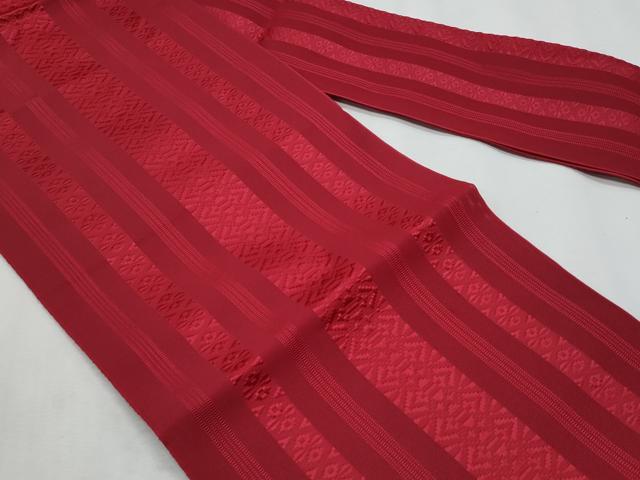 平和屋着物*夏物 博多織 八寸名古屋帯 紗献上 茜色 CABL2083fb