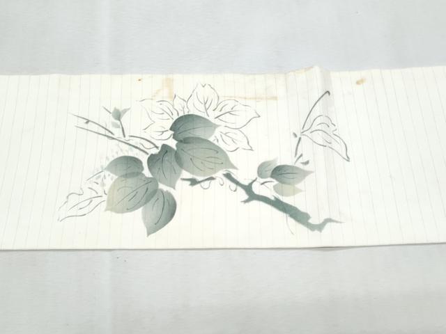 平和屋着物*夏物 九寸名古屋帯 手描き 蔦の葉文 CABL2113fb