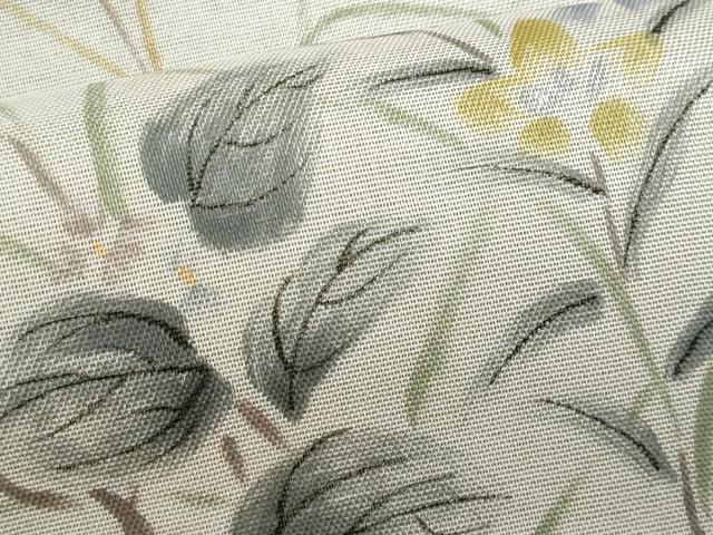 平和屋着物*夏物 九寸名古屋帯 手描き 草花文 金銀彩 正絹 逸品 CABL2126fb