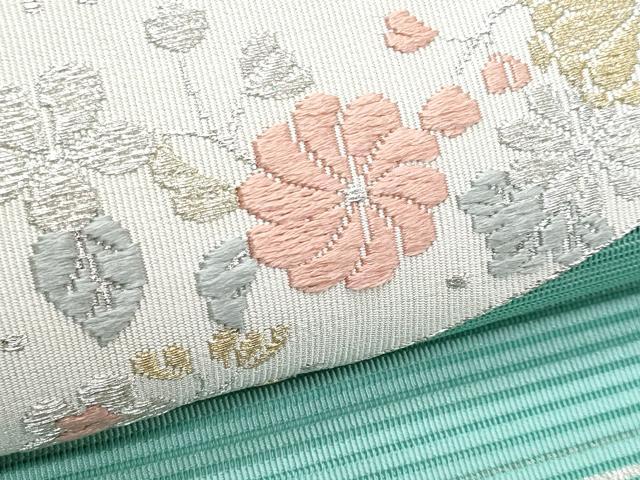 平和屋着物*夏物 八寸名古屋帯 唐織 絽綴れ 草花文 金銀糸 正絹 逸品 CABL2177fb