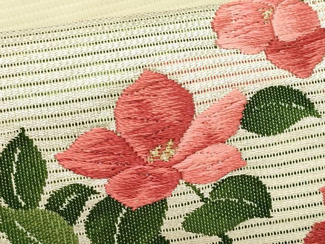 平和屋着物*夏物 九寸名古屋帯 唐織 花丸文 金糸 正絹 逸品 CABL2232fb