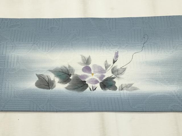 平和屋着物*夏物 九寸名古屋帯 手描き 枝花文 正絹 逸品 CABL2234fb