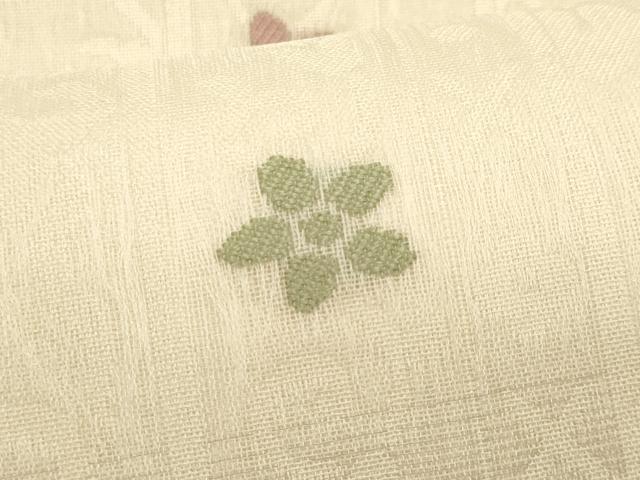 平和屋着物*夏物 九寸名古屋帯 花唐草文 正絹 逸品 CABL2235fb