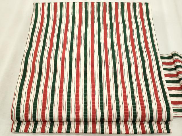 平和屋着物*夏物 全通柄 九寸名古屋帯 間道 正絹 逸品 未使用 CABL2272fb
