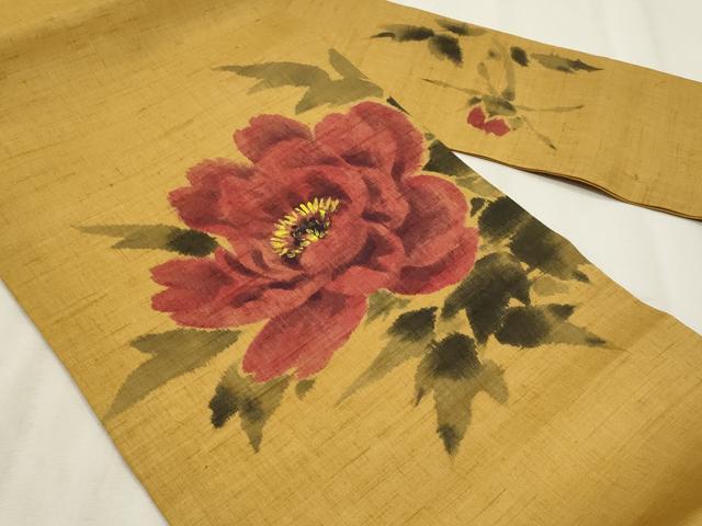 平和屋着物*夏物 九寸名古屋帯 作家物 草花文 正絹 逸品 CABL2291fb