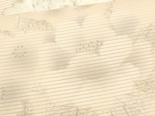 平和屋着物*夏物 九寸名古屋帯 刺繍 草花文 銀糸 正絹 逸品 CABL2294fb