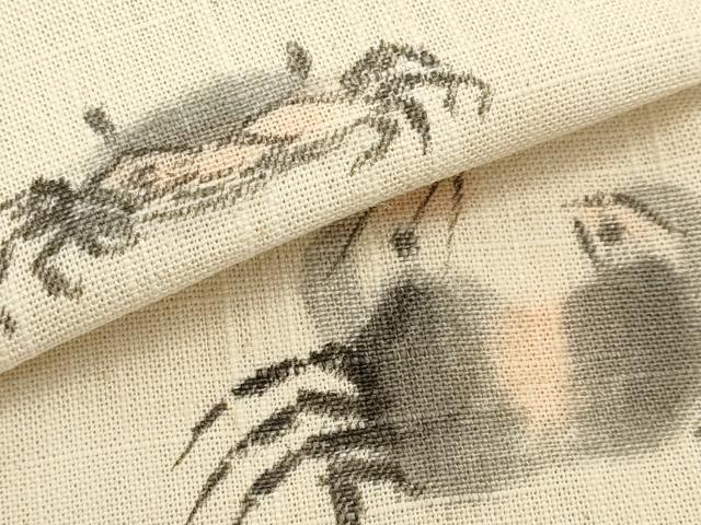 平和屋着物*夏物 つけ帯 作家物 蟹 正絹 逸品 CABL2302fb