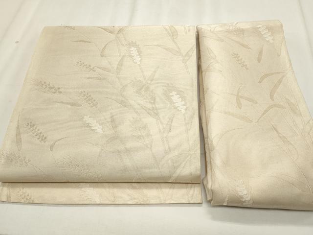 平和屋着物*夏物 つけ帯 枝葉文 金糸 正絹 逸品 CABL2312fb