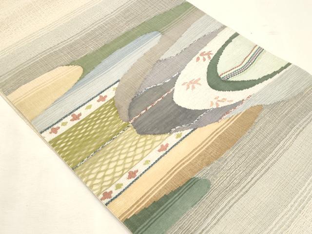平和屋着物*夏物 つけ帯 すくい織 流水文 正絹 逸品 CABL2314fb