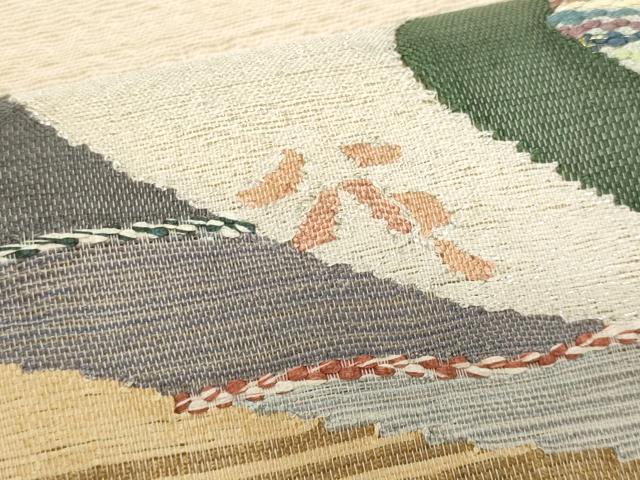 平和屋着物*夏物 つけ帯 すくい織 流水文 正絹 逸品 CABL2314fb
