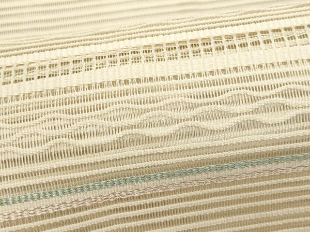 平和屋着物*夏物 八寸名古屋帯 絽綴れ 横段文 正絹 逸品 CABL2321fb
