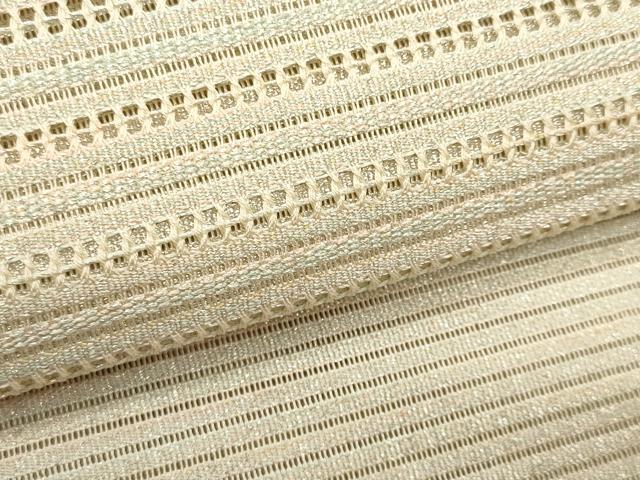 平和屋着物*夏物 八寸名古屋帯 絽綴れ 横段文 銀糸 正絹 逸品 CABL2324fb