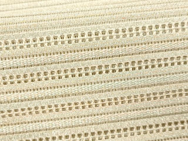 平和屋着物*夏物 八寸名古屋帯 絽綴れ 横段文 銀糸 正絹 逸品 CABL2324fb
