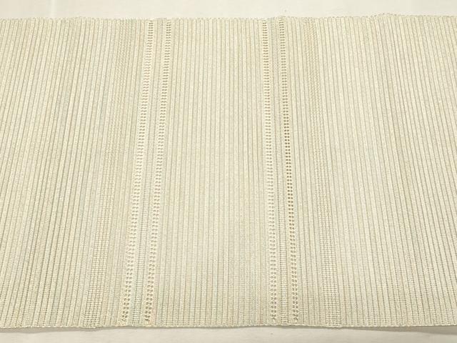 平和屋着物*夏物 八寸名古屋帯 絽綴れ 横段文 銀糸 正絹 逸品 CABL2324fb