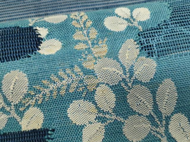 平和屋着物*夏物 八寸名古屋帯 エ霞萩文 正絹 逸品 CABL2325fb