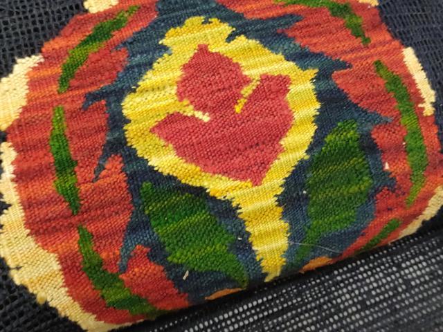 平和屋着物*夏物 八寸名古屋帯 洋花文 正絹 逸品 CABL2328fb