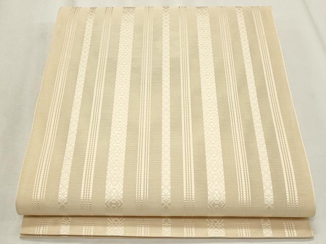 平和屋着物*夏物 本場筑前博多織 八寸名古屋帯 紗献上 灰梅色 正絹 逸品 CABL2329fb