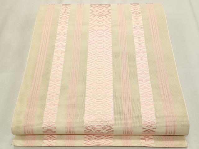 平和屋着物*夏物 本場筑前博多織 八寸名古屋帯 紗献上 正絹 逸品 CABL2334fb