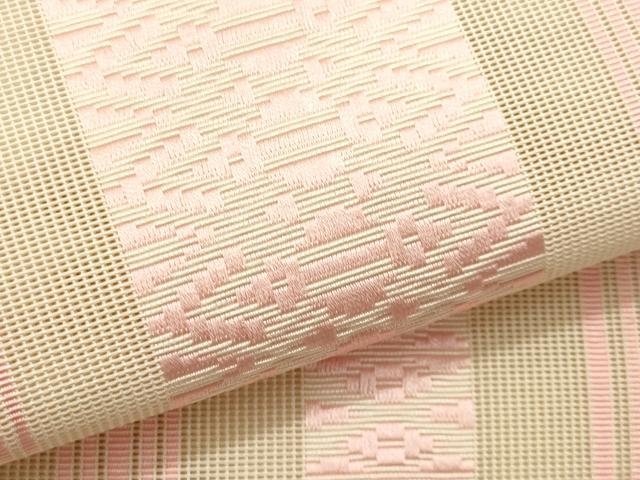 平和屋着物*夏物 本場筑前博多織 八寸名古屋帯 紗献上 正絹 逸品 CABL2334fb