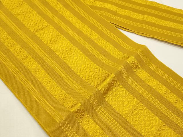 平和屋着物*夏物 博多織 八寸名古屋帯 紗献上 山吹茶色 CABL2347fb