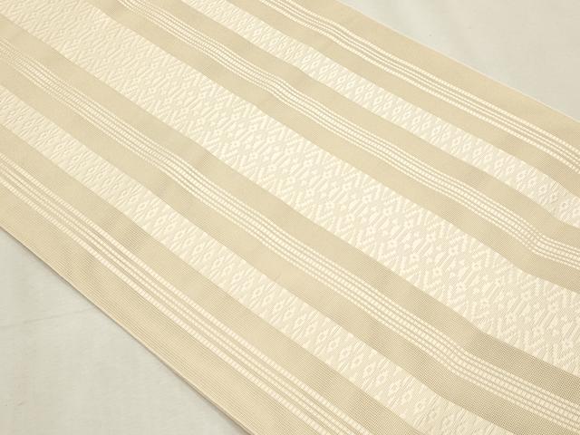平和屋着物*夏物 本場筑前博多織 八寸名古屋帯 紗献上 灰梅色 正絹 逸品 CABL2367fb
