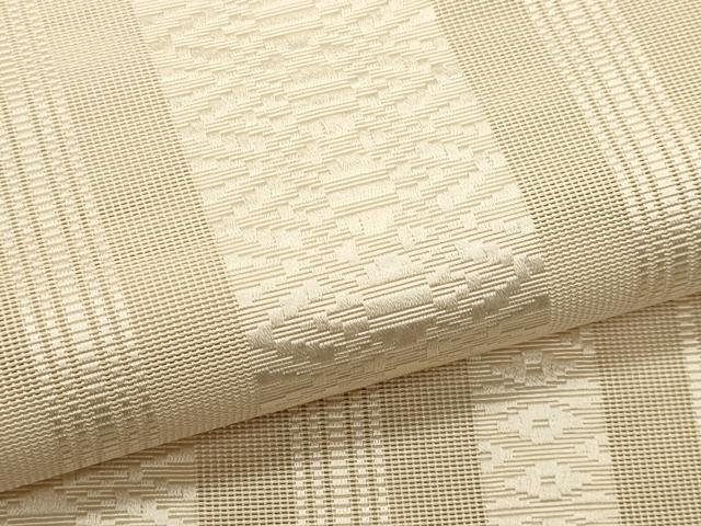 平和屋着物*夏物 本場筑前博多織 八寸名古屋帯 紗献上 練色 正絹 逸品 CABL2373fb