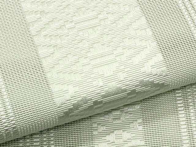 平和屋着物*夏物 本場筑前博多織 八寸名古屋帯 紗献上 青磁鼠色 正絹 逸品 CABL2377fb