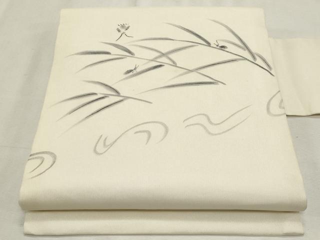 平和屋着物*夏物 九寸名古屋帯 手描き 夏虫 正絹 逸品 CABL2383fb