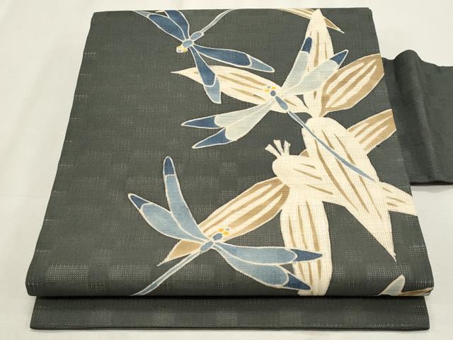 平和屋着物*夏物 九寸名古屋帯 蜻蛉 正絹 逸品 CABL2385fb