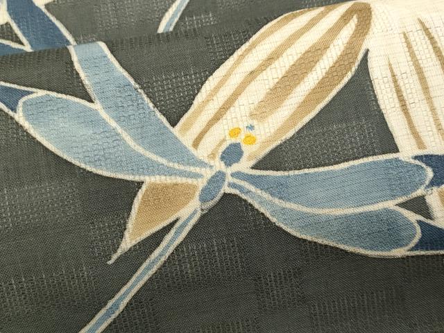 平和屋着物*夏物 九寸名古屋帯 蜻蛉 正絹 逸品 CABL2385fb