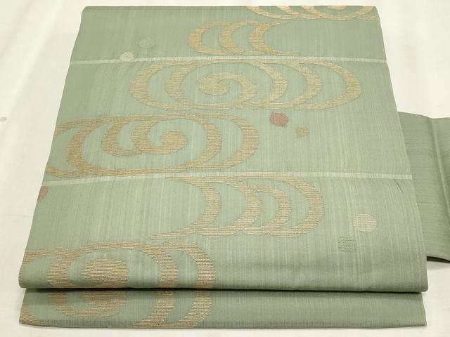 平和屋着物*夏物 九寸名古屋帯 流水文 金糸 正絹 逸品 CABL2386fb