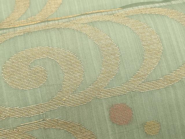 平和屋着物*夏物 九寸名古屋帯 流水文 金糸 正絹 逸品 CABL2386fb
