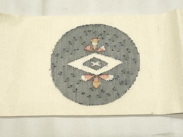 平和屋着物*夏物 九寸名古屋帯 花丸文 正絹 逸品 CABL2390fb