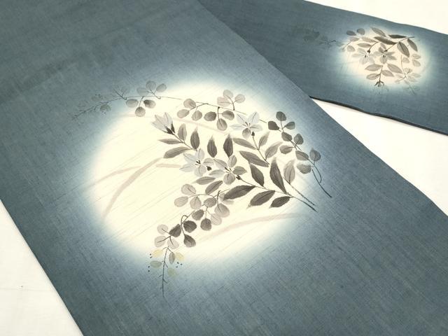 平和屋着物*夏物 九寸名古屋帯 枝花文 正絹 逸品 CABL2391fb