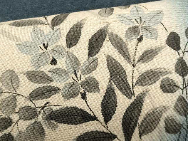 平和屋着物*夏物 九寸名古屋帯 枝花文 正絹 逸品 CABL2391fb