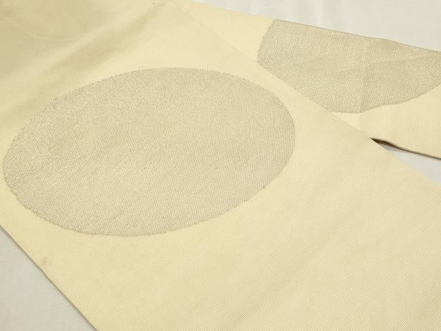 平和屋着物*夏物 九寸名古屋帯 銀糸 正絹 逸品 CABL2397fb